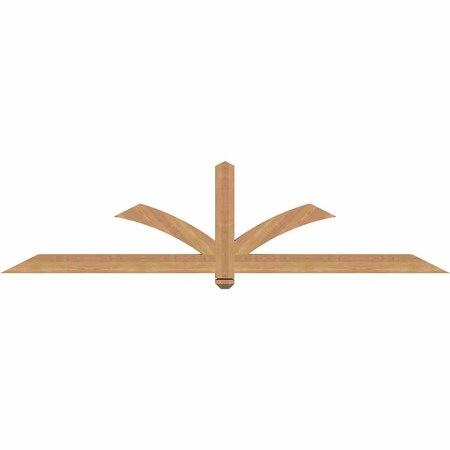 Ekena Millwork Redmond Smooth Timber Gable Bracket, Western Red Cedar, 84"W x 21"H x 3 1/2"D x 3 1/2"F, 6/12 Pitch GBW084X21X0404RED00SWR